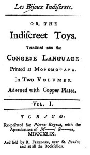 [Gutenberg 54672] • Les Bijoux Indiscrets, or, The Indiscreet Toys